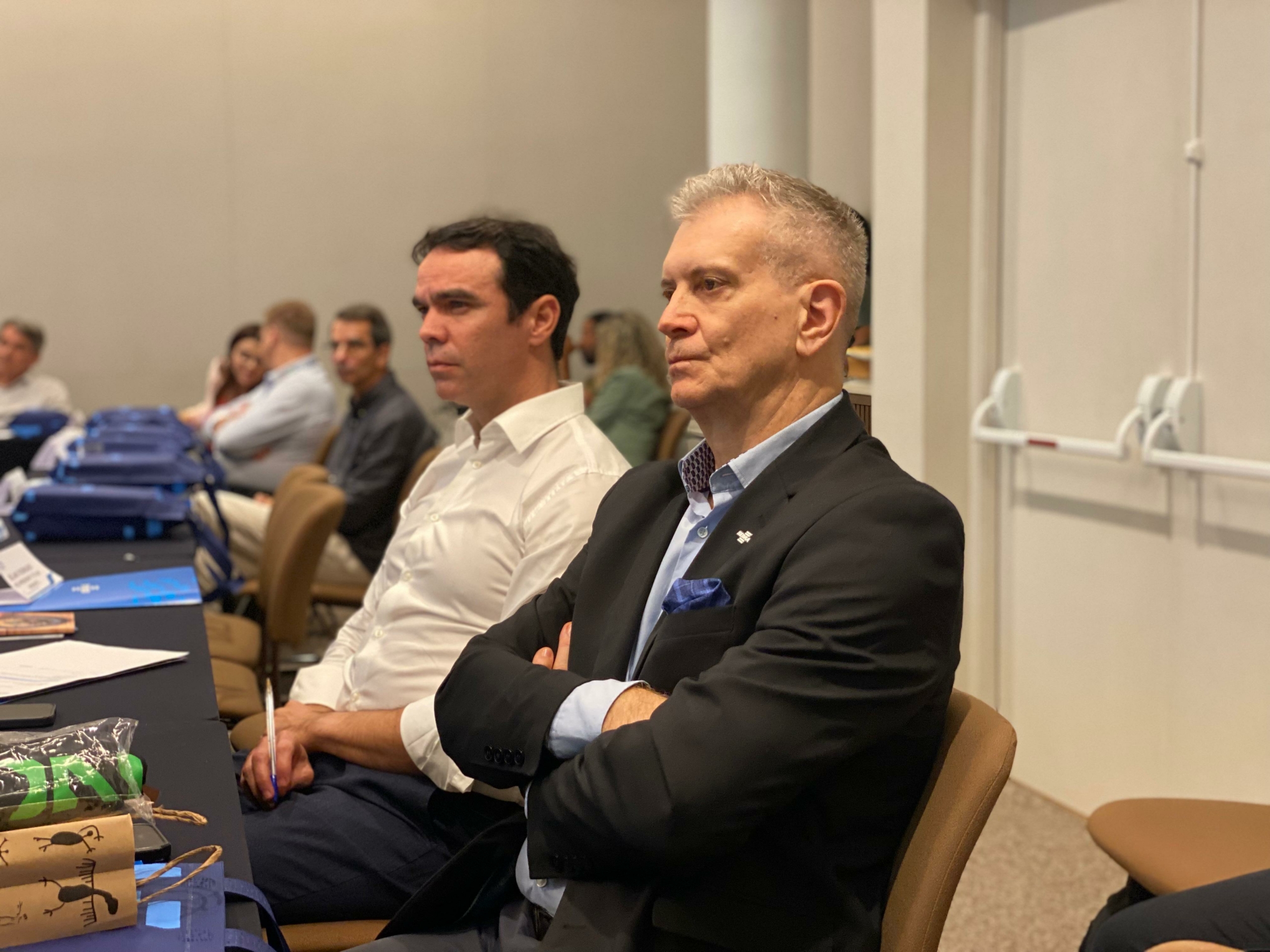 Vice-presidente da ABSE/NE, Delano Rocha e o presidente da ABSE, Anacleto Ângelo Ortigara durante a reunião ordinária da ABASE em Teresina.